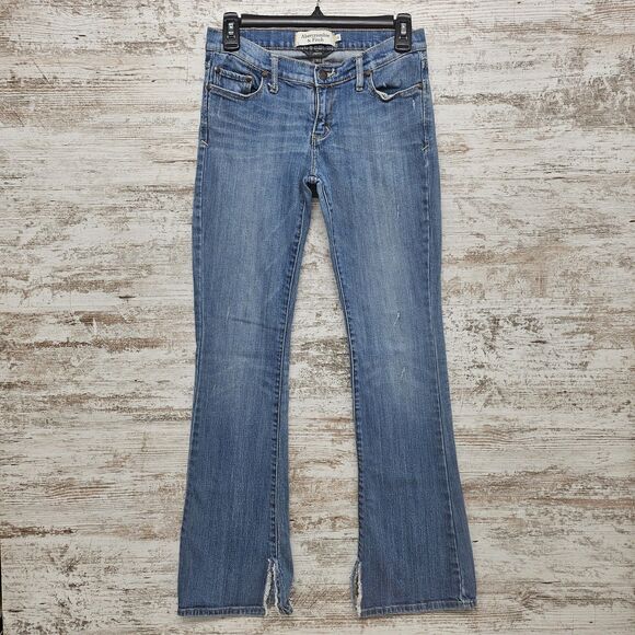Vintage Ambercrombie & Fitch Low Rise Bootcut Jean Y2k Sz 2R Stretch Madison - Picture 1 of 13